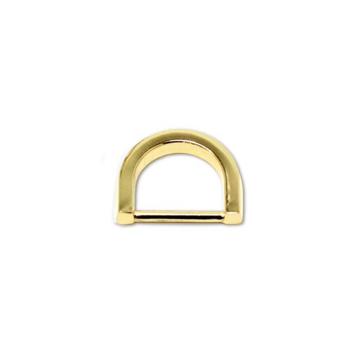 Flat D-ring, Gold, 20 mm