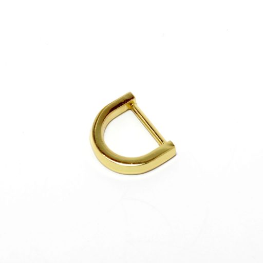 Flat D-ring, Gold, 20 mm