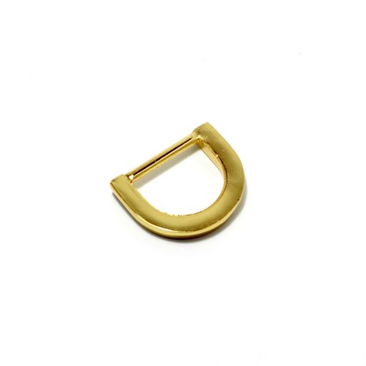Flat D-ring, Gold, 20 mm