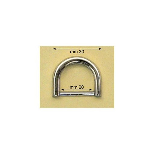 Flat D-ring, Gold, 20 mm