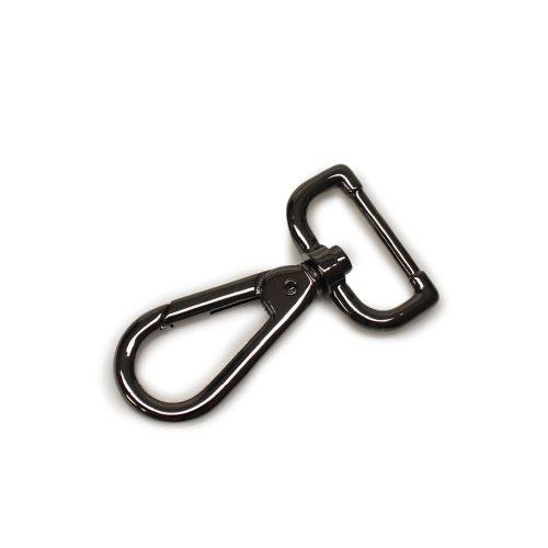 Flat carabiner, Nickel, 30 mm