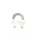 Handbag Strap Holder Bridge, Nickel, 14 mm