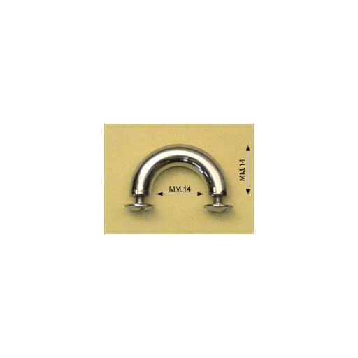 Handbag Strap Holder Bridge, Nickel, 14 mm