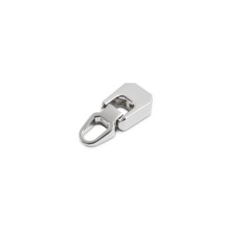 Customisable Zipper Pull, Nickel, for 10 mm wide leather