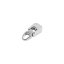 Customisable Zipper Pull, Nickel, for 10 mm wide leather