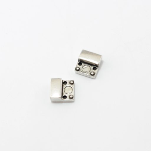 Bracelet Buckle 10 mm, Silver Plated