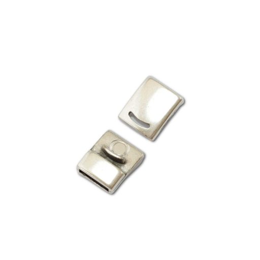 Silver-Plated Magnetic Bracelet Clasp 13 mm