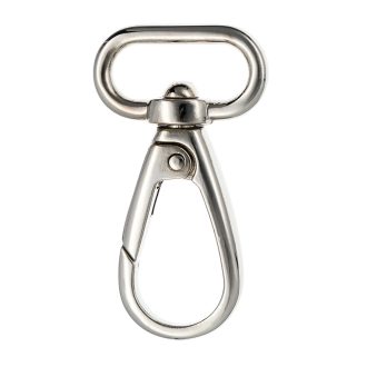 Snap hook silver coloured, 25 mm