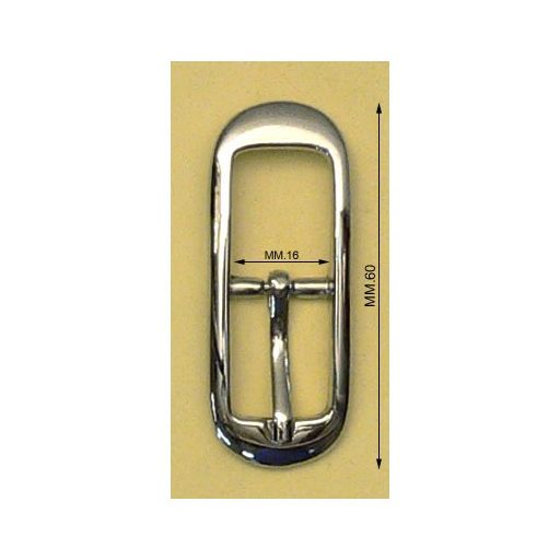 Belt Buckle, 16 mm, Nickel