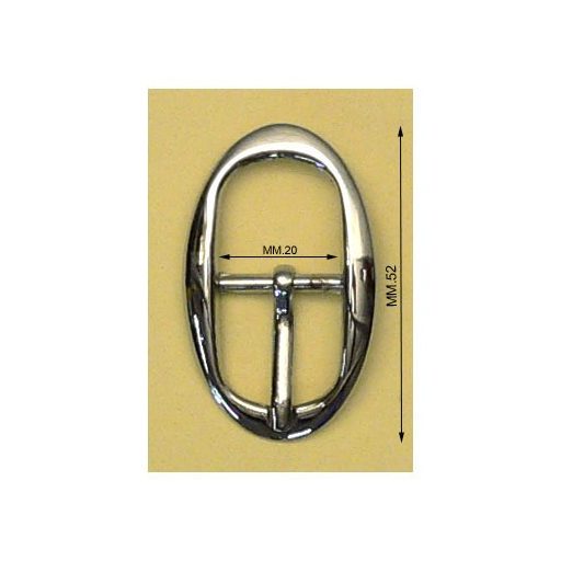 Curved Women’s Belt Buckle, Nickel Finish 20 mm