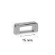 Handbag Strap Holder Bridge, Nickel, 15 mm