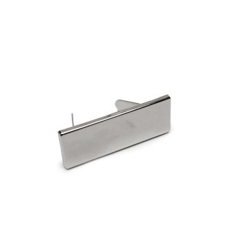 Engravable Metal Plaque, 40x15 mm, Nickel