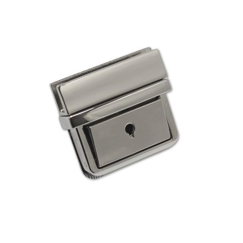 Tuck Lock with Key, Nickel, 50 mm