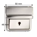 Tuck Lock with Key, Nickel, 50 mm