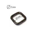 Square Shaped Handbag Strap Holder, Black Nickel, 20 mm  