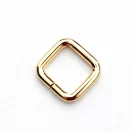 Iron Square Shaped Handbag Strap Holder, Gold, 20 mm x 20 mm