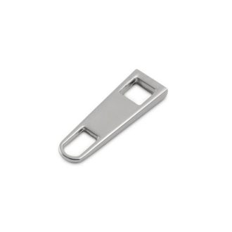 Zipper Pull, Nickel, 34 mm Long