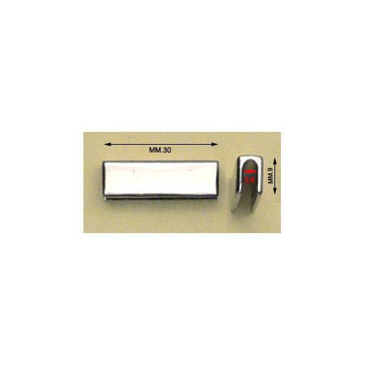 Leather Bag Metal Edge Protector, Nickel 30 mm