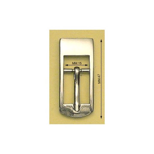 Belt Buckle, 15 mm, Nickel
