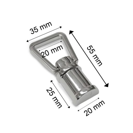 Handbag Strap Holder Nickel, 25 mm