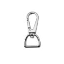 Flat carabiner, 15 mm, Nickel