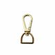 Flat carabiner, 15 mm, Gold