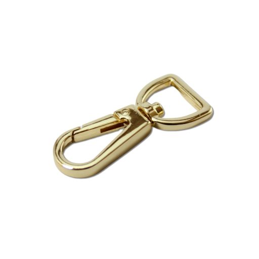 Flat carabiner, 15 mm, Gold
