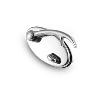 Antler shaped Bag Lock, Nickel