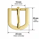 Curved Metal Buckle for 15 mm Straps – Silver