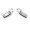 Flat D-ring Handbag Strap Holder in Pair, Nickel