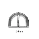 Semicircular Buckle, Gold, 35 mm