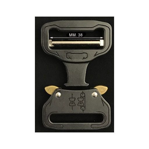 Quick Release Strap Buckle, Black, 38 mm