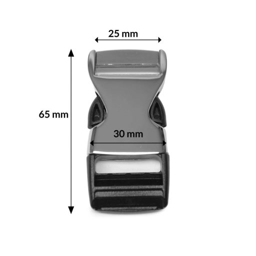 Metal and Plastic Quick Release Strap Buckle, 25 mm