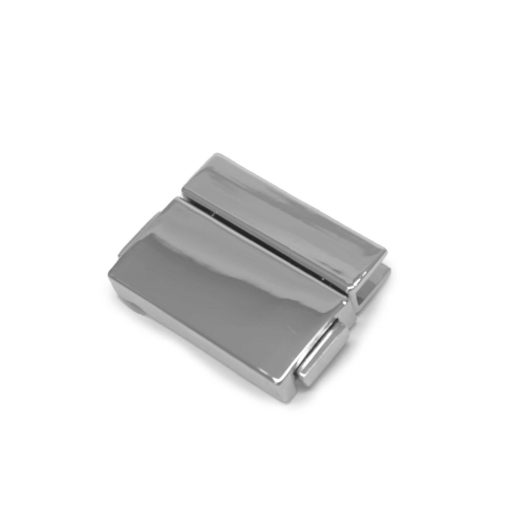Angular Bag Lock, Nickel, 35 mm