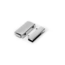 Angular Bag Lock, Nickel, 35 mm