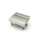 Angular Bag Lock, Nickel, 35 mm