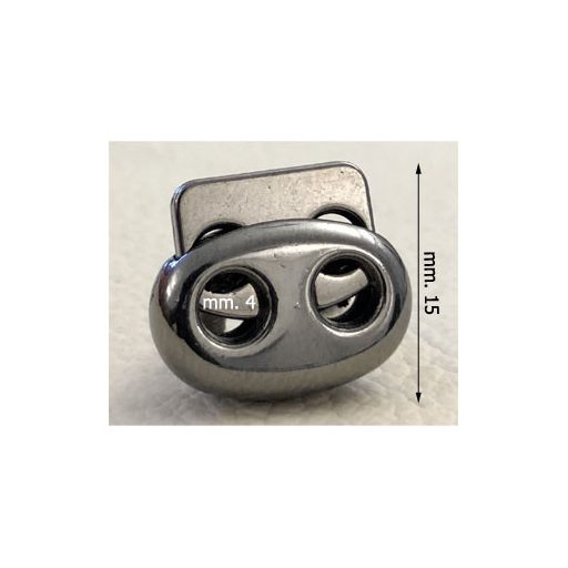 Spring Loaded Cord End for 4 mm Cord, Nickel