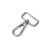 Flat carabiner, Nickel, 25 mm