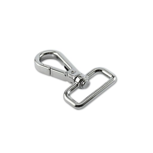 Flat carabiner, Nickel, 25 mm