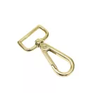 Flat carabiner, Gold, 25 mm