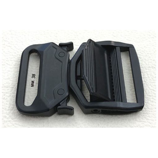 Heavy-Duty Metal Strap Buckle, Black, 38 mm