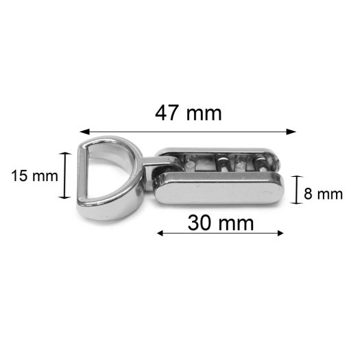 Handbag Strap Holder Nickel, 25 mm