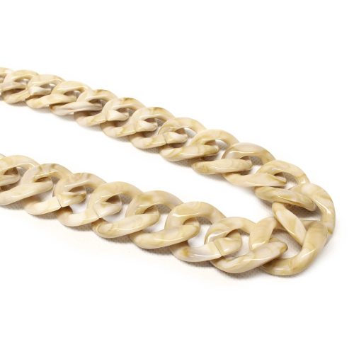 Plastic Thick Handbag Chain, Beige, 1 Meter Long