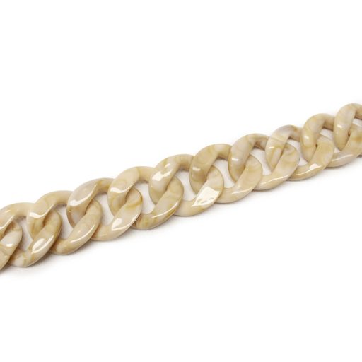 Plastic Thick Handbag Chain, Beige, 1 Meter Long