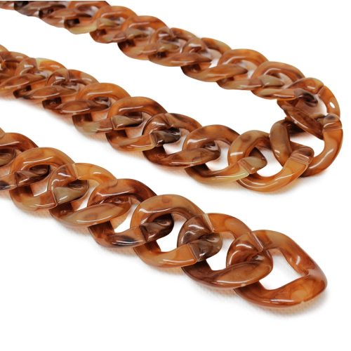 Plastic Thick Handbag Chain, Beige, 1 Meter Long