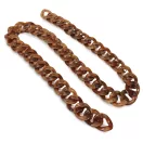 Plastic Thick Handbag Chain, Beige, 1 Meter Long