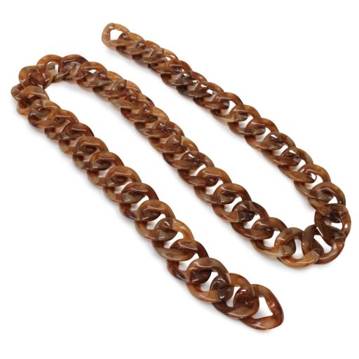 Plastic Thick Handbag Chain, Beige, 1 Meter Long