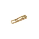 Zipper Pull wavy, Gold, 30 mm Long