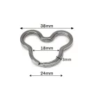 Key Ring, Nickel, 33 mm
