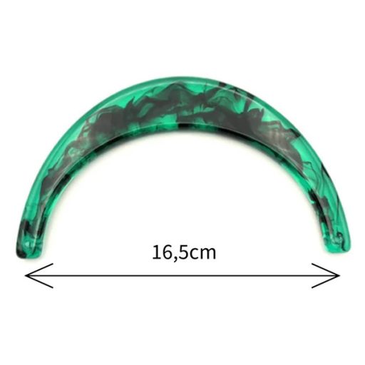 Íves műanyag kézi fogó, táskafül, bézs, 16,5 cm